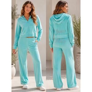 Juicy Couture Tracksuit Crystal Blue XL NWT